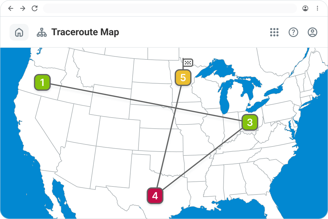 Visual Traceroute Map